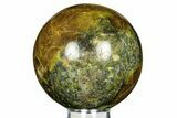Polished Green Opal Sphere - Madagascar #257238-1